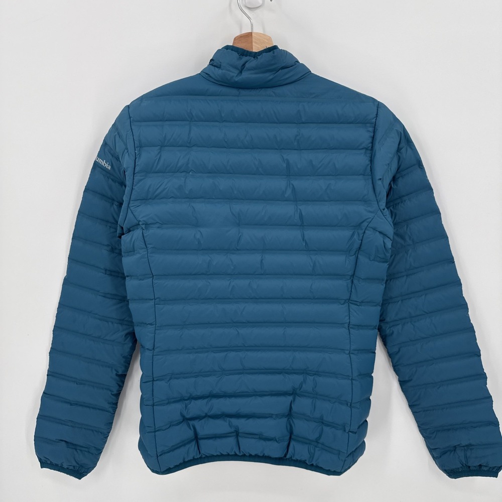 Columbia Womens Teal Down Feather Puffer Jacket Size Small Outdoors Insulated - Picture 3 of 9